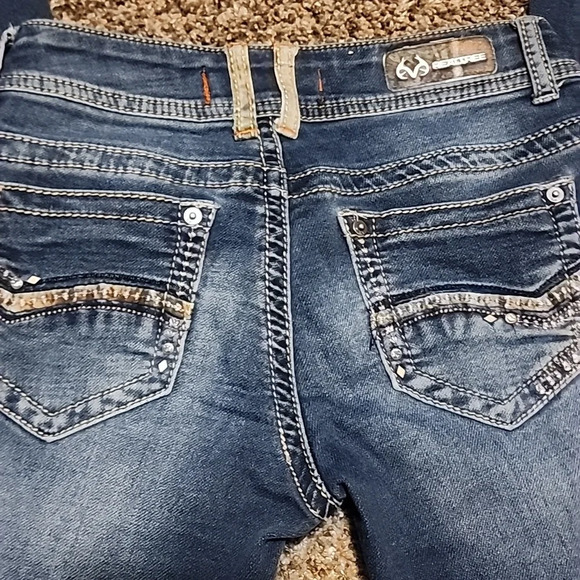 Realtree Blue Skinny Jeans with Faded Wash - Picture 3 of 3